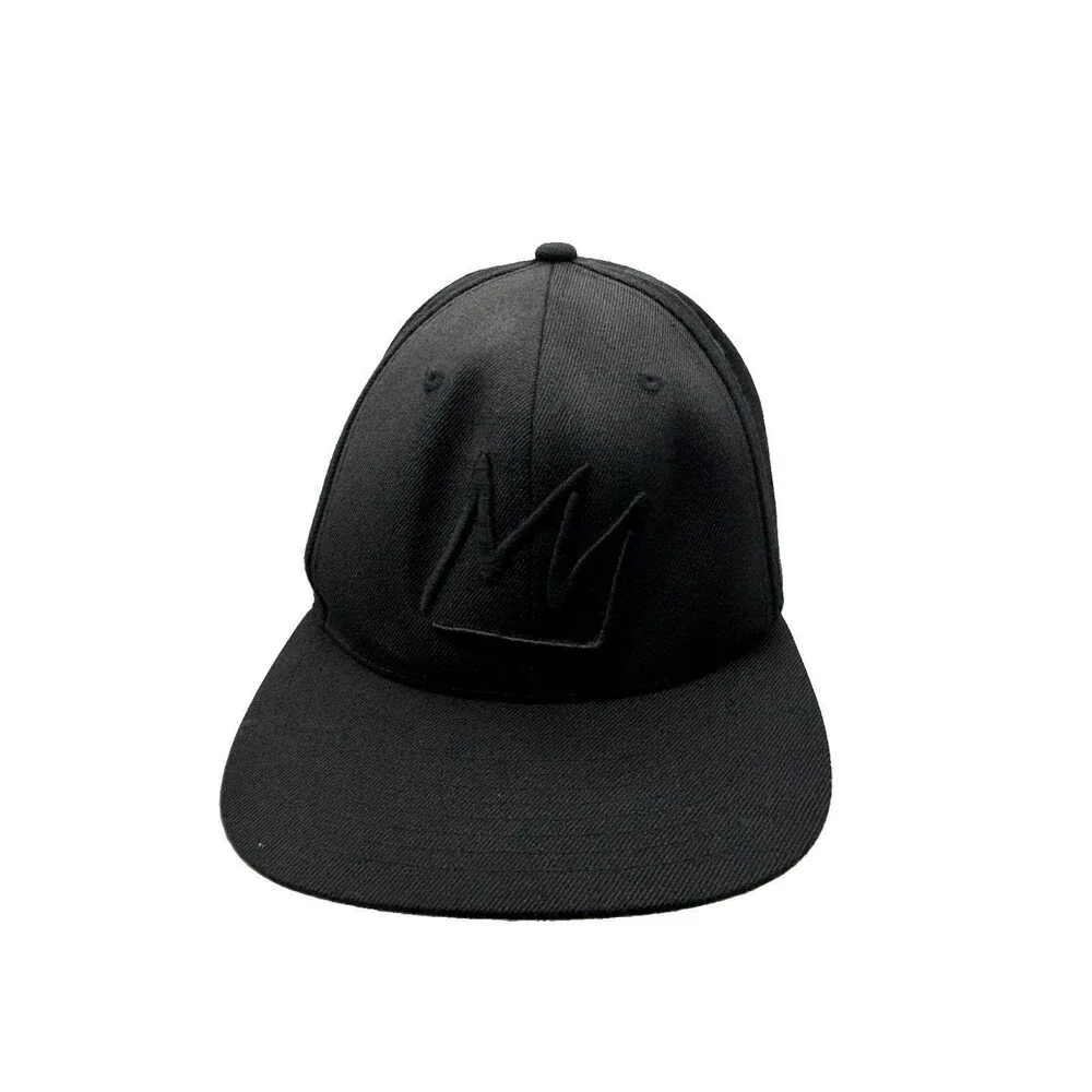 Mammoth Mountain Hat Black Tonal Embroidered Crown Logo Ski